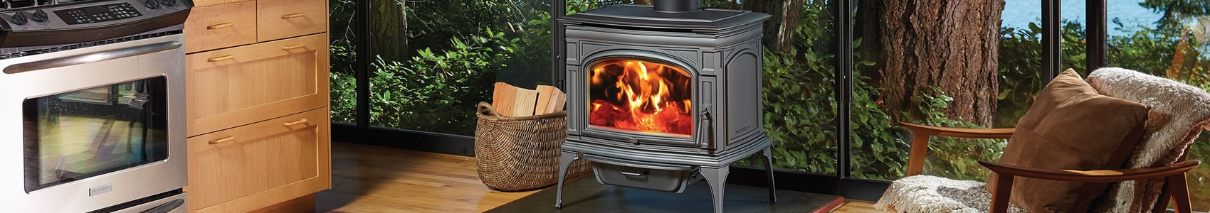 freestanding stove fireplace